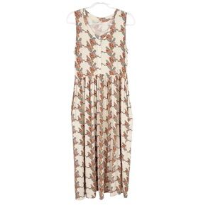 Kate Quinn Bamboo Viscose Sleeveless Floral Dress, Size Medium